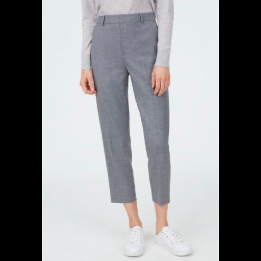 Authentic CLUB MONACO Betia Pant Charcoal Wool Blend - Size 00 (fits larger)